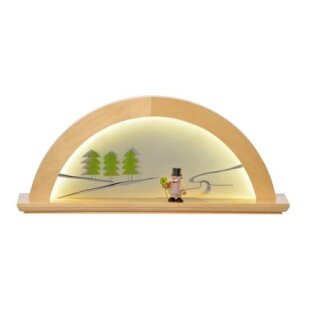 KWO candle arch alder nature with glass "green fir"