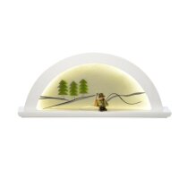 KWO candle arch alder white with glass "green fir"