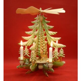 Taulin Pyramide geschnitzte Rehe farbig