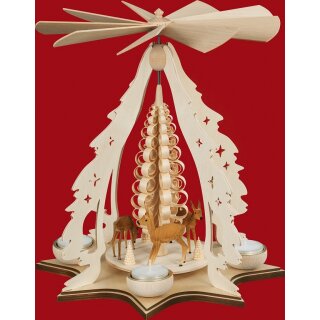 Taulin Pyramide Rehe natur für Teelichte