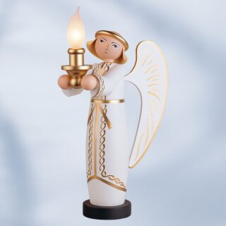 KWO angel with electric lighting