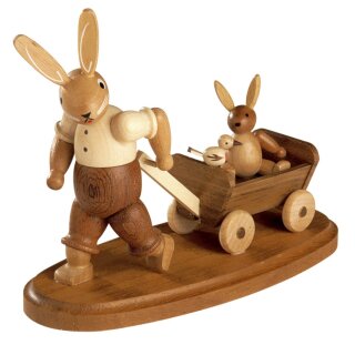 Müller rabbit father with kid on the carts small
