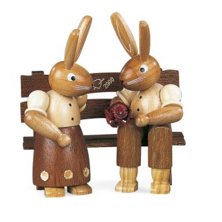 Müller rabbit couple on the bench small