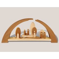 Rauta modern candle arch with manger figures