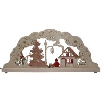 Rauta double candle arch Santa with kids