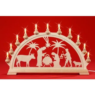 Taulin candle arch Christi nativity old - without front lighting