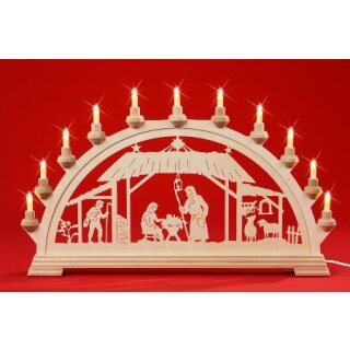 Taulin candle arch Christi nativity in the stable