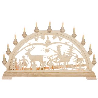 Taulin candle arch Christmas country with children - with front lighting