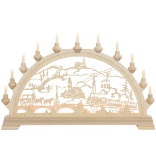 Taulin candle arch original "Oberwiesenthaler" - with front lighting