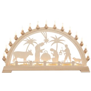 Taulin candle arch Christi nativity old - with front lighting