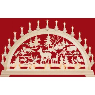 Taulin candle arch forest idyll - with front lighting