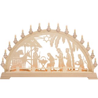 Taulin candle arch Christi nativity in the house - without front lighting