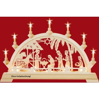 Taulin candle arch Christi nativity in the house - without front lighting