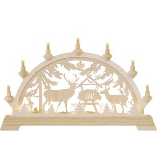 Taulin candle arch deer feeding - with front lighting