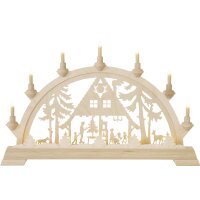 Taulin candle arch forest house - with front lighting