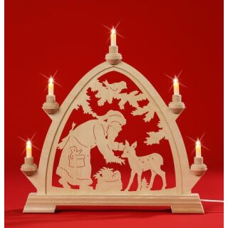 Taulin round arch Santa Claus with deer - without front lighting
