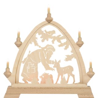 Taulin round arch Santa Claus with deer - with front lighting