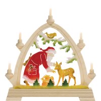 Taulin round arch Santa Claus with deer - with front...