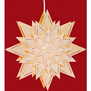 Taulin window picture star with light slots (flower)