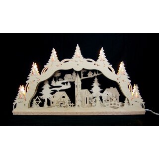 Design & Decor Schwibbogen Weihnachtsdorf mit Kindern 3D