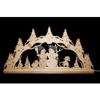 Decor and Design candle arch snowman family 3D