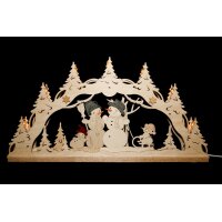 Design & Decor Schwibbogen Schneemannfamilie 3D