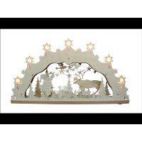 Decor and Design candle arch Santa Claus with reindeer 3D