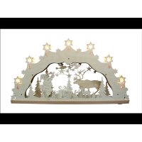 Design & Decor Schwibbogen Weihnachtsmann mit Rentier 3D