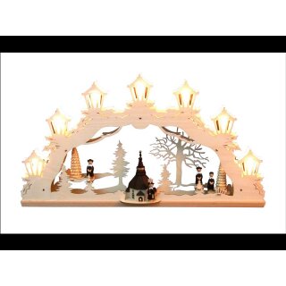 Decor and Design candle arch church of Seiffen with figures 3D