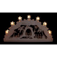 Decor and Design candle arch Christi nativity with figures 3D