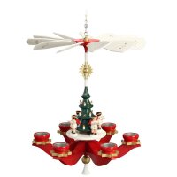 Zeidler hanging pyramid angel red, 6-armed