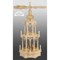 Seidel column pyramid with turned manger figures