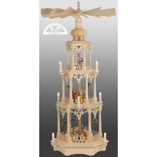 Seidel column pyramid gothic with turned manger figures