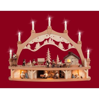 Weisbach candle arch forest house with moving figures and mine in the base