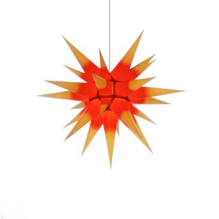 Herrnhut christmas star  yellow/red core with lighting