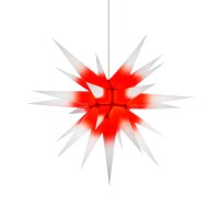 Herrnhuter Weihnachtsstern I7 weiß/roter Kern