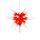 Herrnhuter Weihnachtsstern I7 weiß/roter Kern mit Beleuchtung