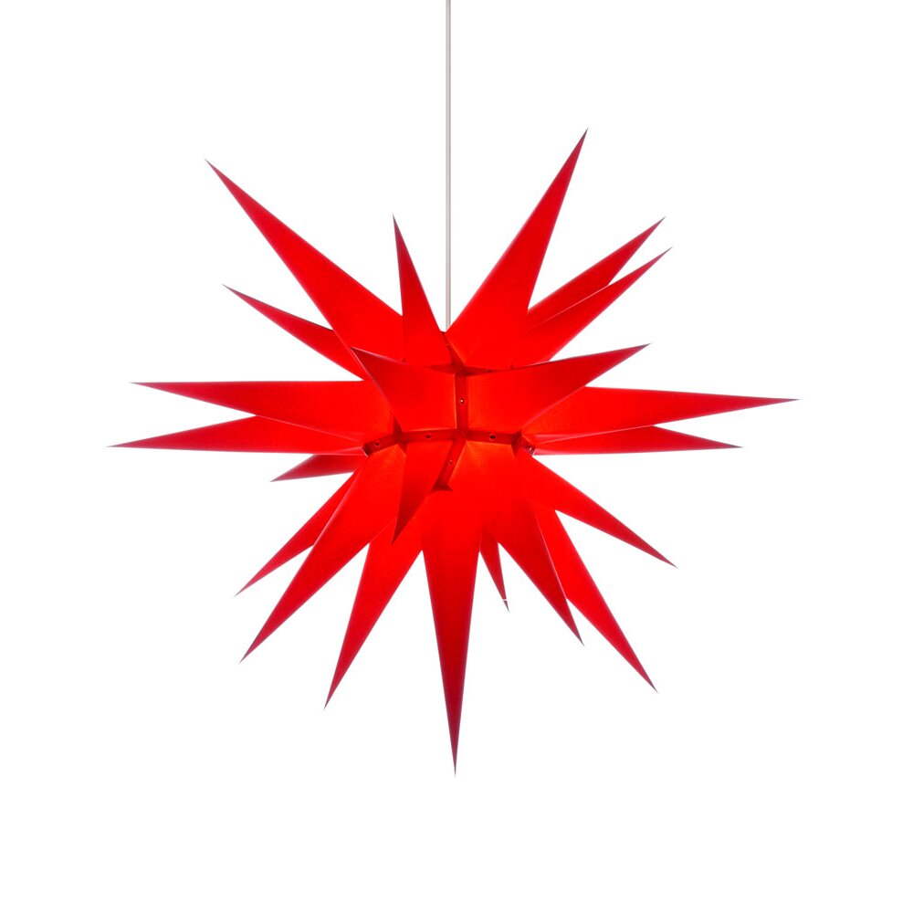 Herrnhuter Weihnachtsstern I7 rot - Original Holzkunst aus dem Erzgebirge