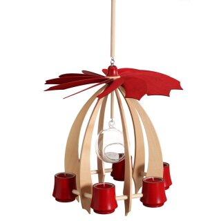 Schalling hanging pyramid Nova ahorn/ ruby red