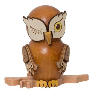 Kuhnert incense figure owl stained