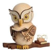 Kuhnert incense figure owl with books 