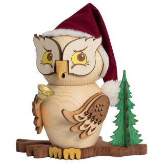 Kuhnert Räucherfigur Eule Weihnachtsmann