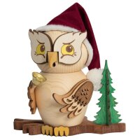Kuhnert Räucherfigur Eule Weihnachtsmann