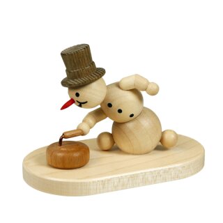 Wagner snowman curling player with stone