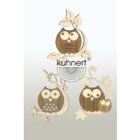 Kuhnert tree decoration owl 6 parts