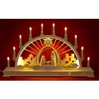 Seidel candle arch Christi nativity with LED lighting