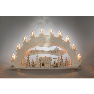 Weigla candle arch winter magic land with integrated smoke house