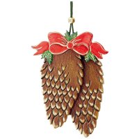 Hubrig tree decoration fir cone with bow
