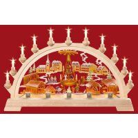 Taulin candle arch Christmas market with pyramid colored