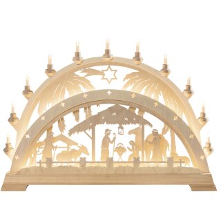 Taulin candle arch Christi nativity with palm trees